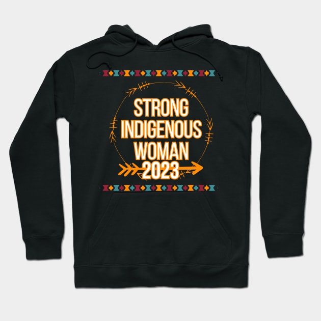 Native American Strong Indigenous Woman Heart Hoodie by click2print